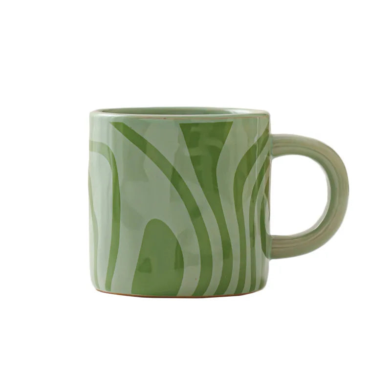 Ceramic mug – Geometric art design – Stylish and versatile – Perfect for coffee or tea – Dishwasher and microwave safe 5