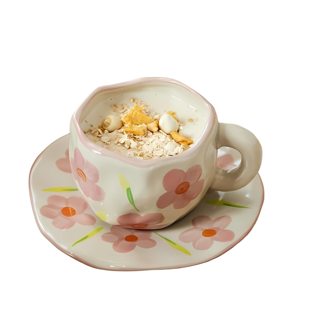 Ceramic mug – Handmade and hand-painted – 250ml – Elegant pottery design for tea or coffee 6
