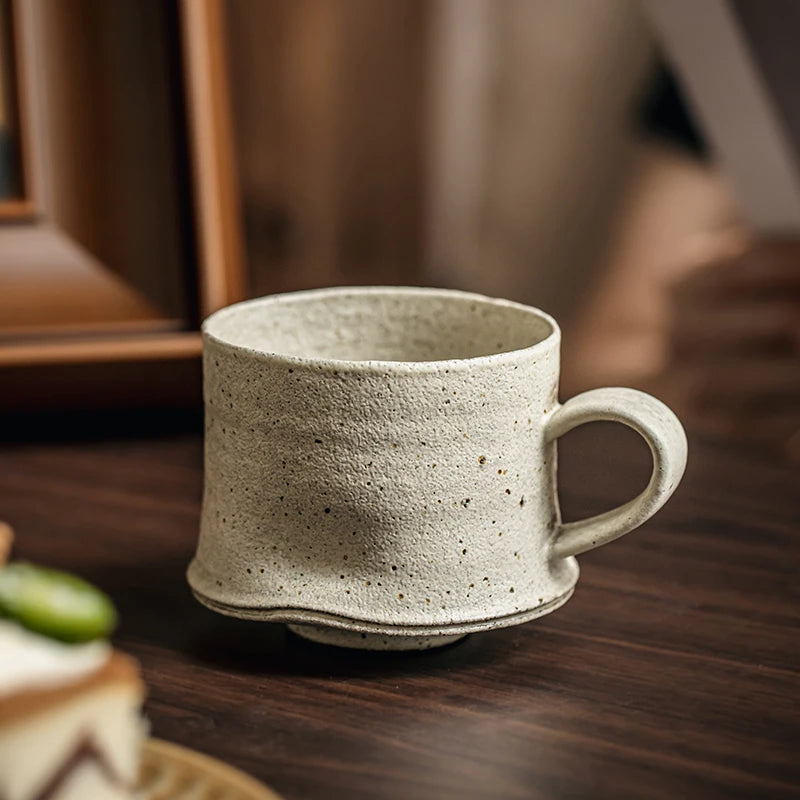 Ceramic mug – Handmade pottery – Vintage design – 200 ml – Perfect for home or office 1