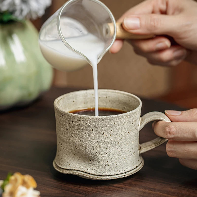 Ceramic mug – Handmade pottery – Vintage design – 200 ml – Perfect for home or office 2