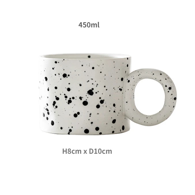 Ceramic mug – Korean style design – 300 ml – Dishwasher safe coffee and tea drinkware 15