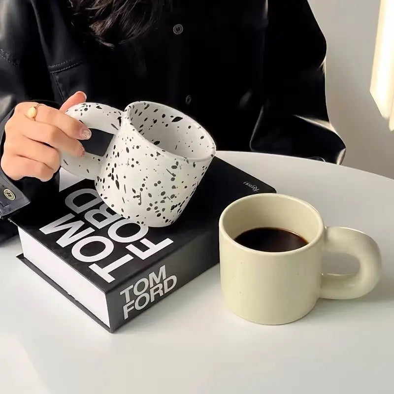 Ceramic mug – Korean style design – 300 ml – Dishwasher safe coffee and tea drinkware 3
