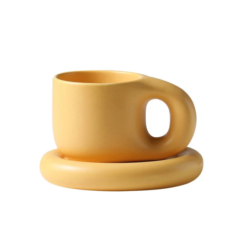 Ceramic mug – Korean style design – 300 ml – Dishwasher safe coffee and tea drinkware 7