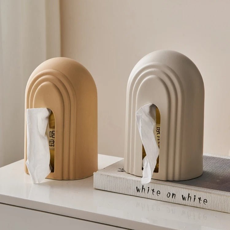 Ceramic tissue box cover – High-quality ceramic – Modern elegant design – Stylish home accessory 1