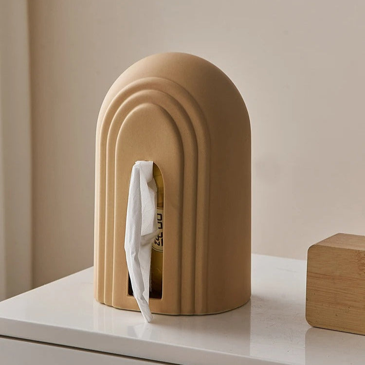 Ceramic tissue box cover – High-quality ceramic – Modern elegant design – Stylish home accessory 2
