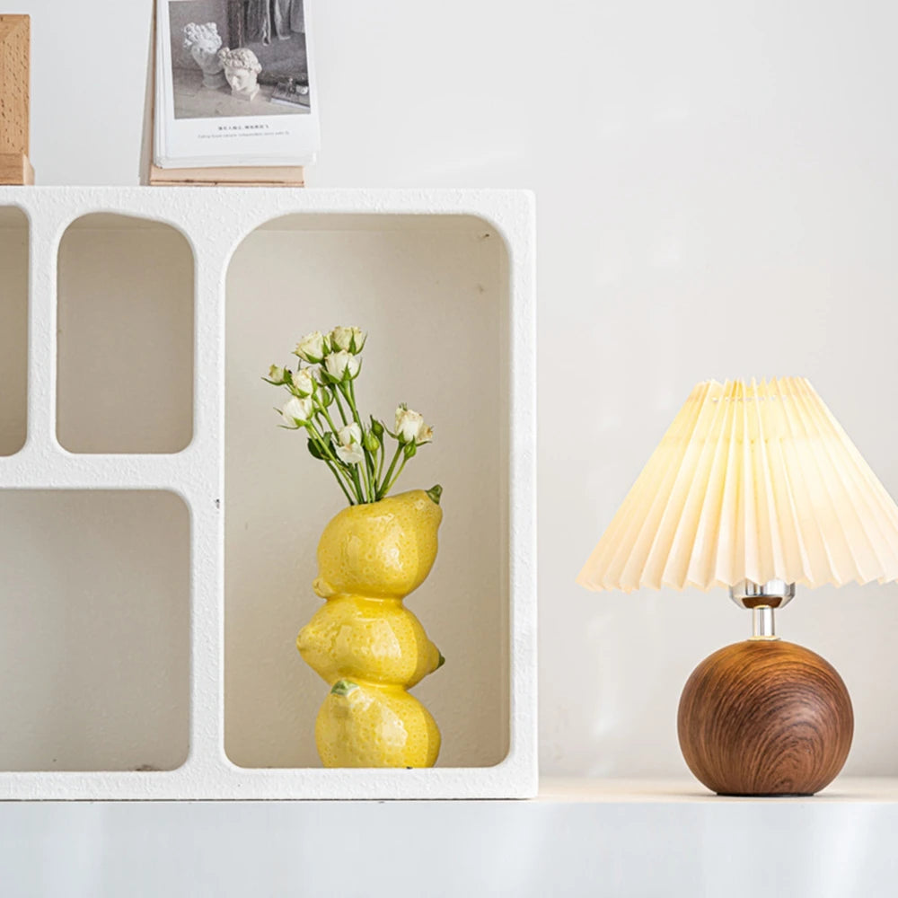 Ceramic vase – Minimalist design – Orange and lemon motif – Elegant flower vase for home decor 3
