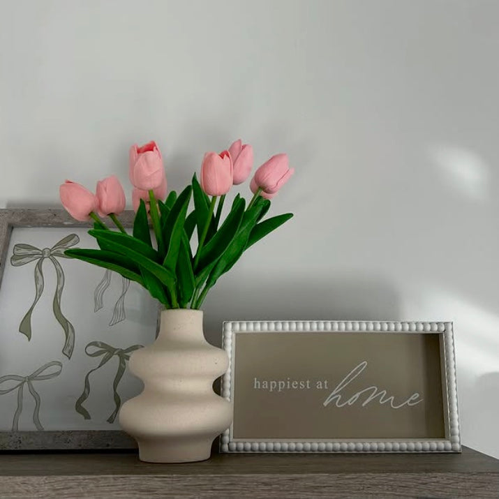 Ceramic vase – Wavy design – White color – Nordic style home decor 5
