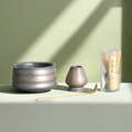 Ceremonial Matcha Tea Set – Japanese 4-Piece Kit with Ceramic Bowl, Bamboo Whisk, Whisk Holder & Scoop