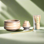 Ceremonial Matcha Tea Set – Japanese 4-Piece Kit with Ceramic Bowl, Bamboo Whisk, Whisk Holder & Scoop