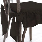 Chair cushion cover – 100% cotton – Ruffled design – Customizable size for dining chairs 8