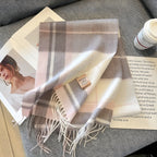 Chic Collection | Cashmere Scarf with Checked Pattern Ð Luxurious Warmth for Women 6