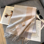 Chic Collection | Cashmere Scarf with Checked Pattern Ð Luxurious Warmth for Women 9