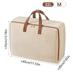 Classic Linen Storage Bag – Durable Khaki Organizer for Travel and Home Use, Spacious and Easy to Care 0