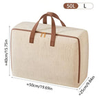 Classic Linen Storage Bag – Durable Khaki Organizer for Travel and Home Use, Spacious and Easy to Care 4