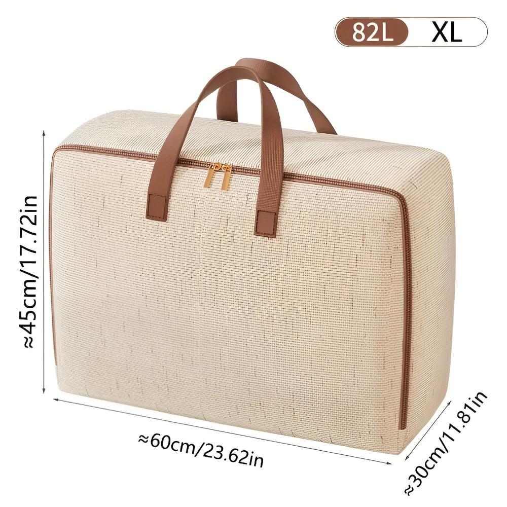 Classic Linen Storage Bag – Durable Khaki Organizer for Travel and Home Use, Spacious and Easy to Care 5