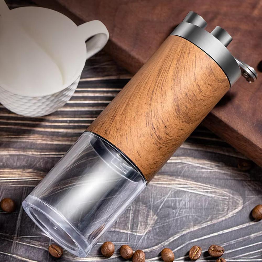 Coffee grinder – Portable wooden design – Stainless steel – Ideal for travel and home use 3