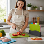 Color-Coded Cutting Board Set – Non-Slip & Dishwasher-Safe 1