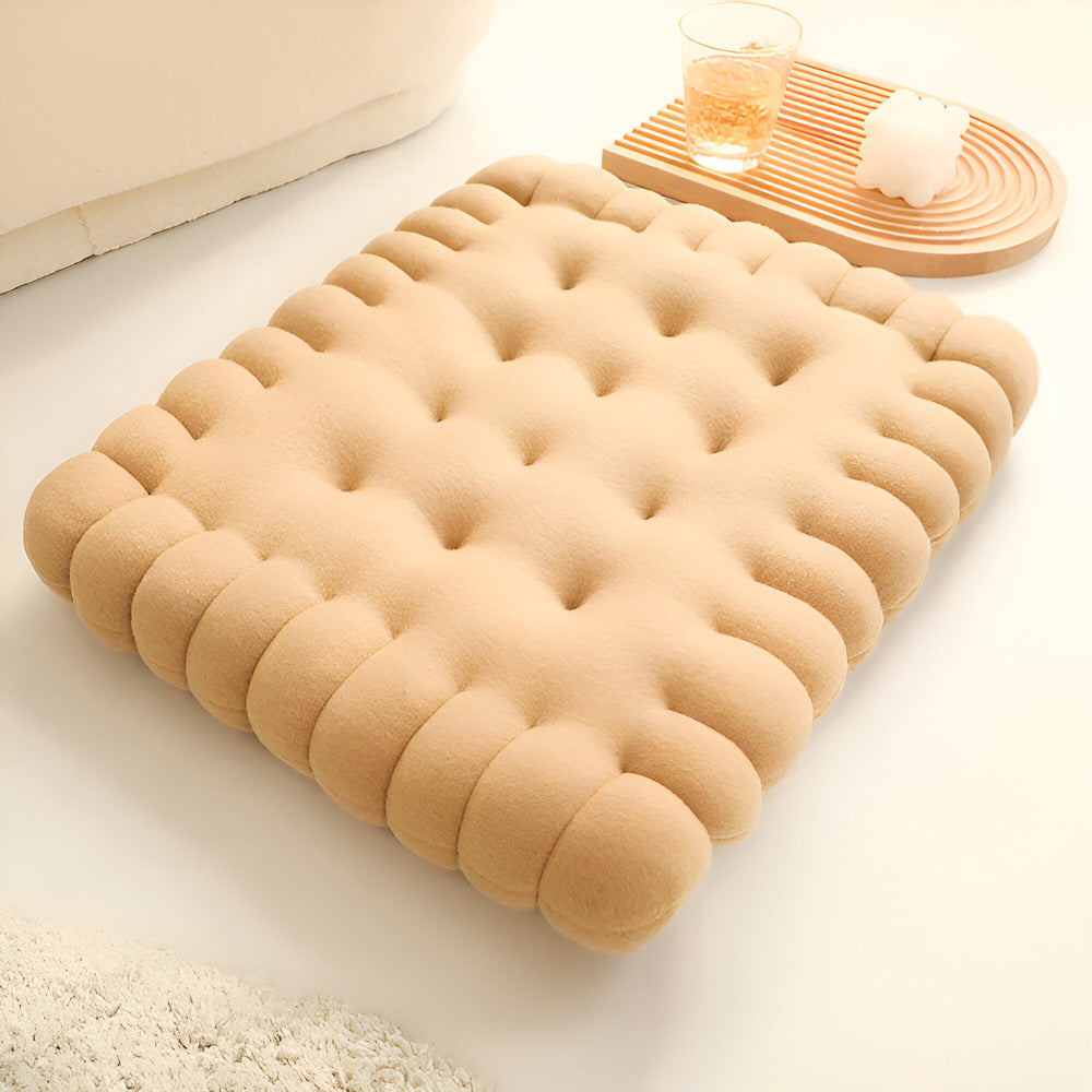 Cookie-shaped pillow – Soft fabric – Whimsical home decor – Unique gift for cookie lovers – 17.7 x 17.7 in 0
