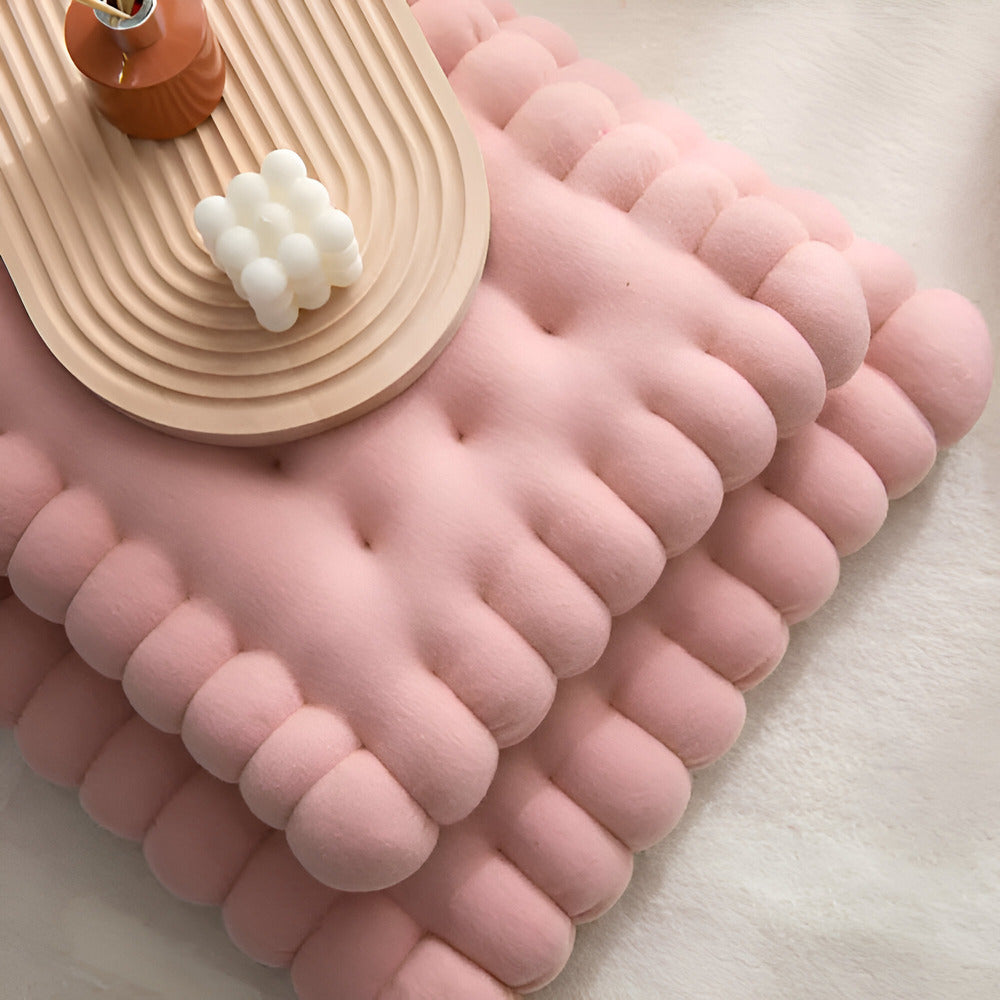 Cookie-shaped pillow – Soft fabric – Whimsical home decor – Unique gift for cookie lovers – 17.7 x 17.7 in 1