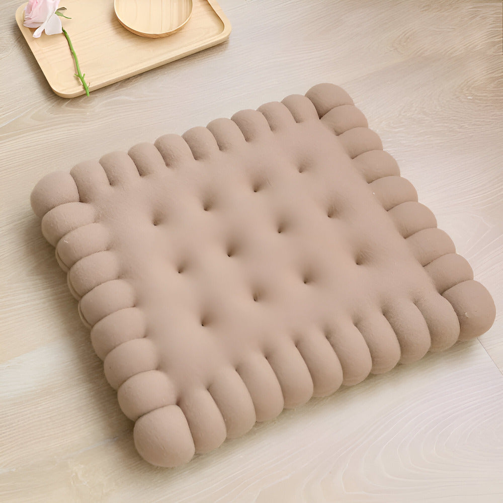 Cookie-shaped pillow – Soft fabric – Whimsical home decor – Unique gift for cookie lovers – 17.7 x 17.7 in 5
