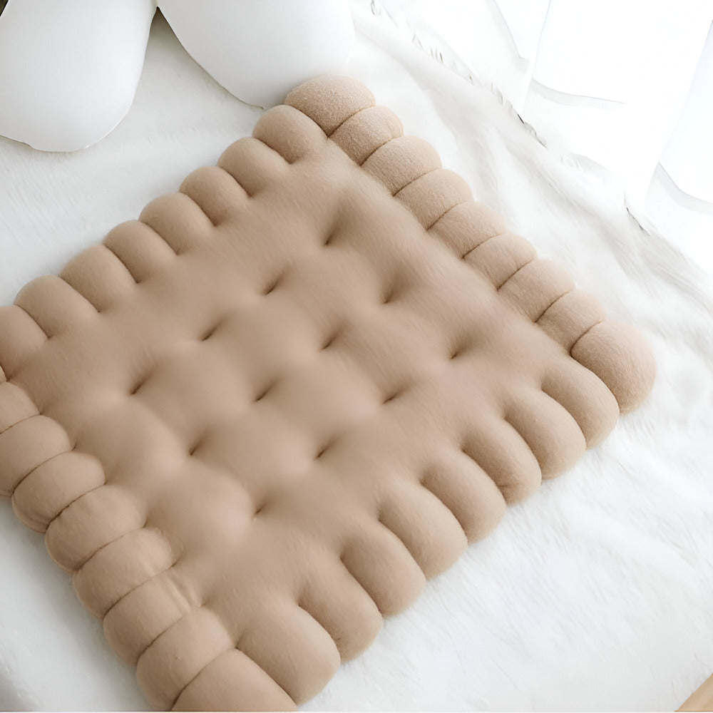 Cookie-shaped pillow – Soft fabric – Whimsical home decor – Unique gift for cookie lovers – 17.7 x 17.7 in 6