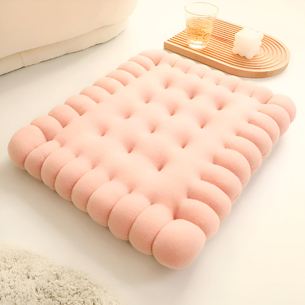 Cookie-shaped pillow – Soft fabric – Whimsical home decor – Unique gift for cookie lovers – 17.7 x 17.7 in 9