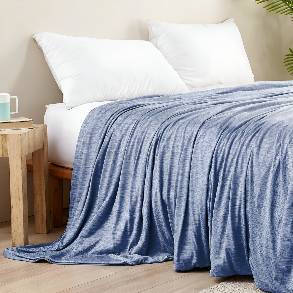Cooling blanket – Soft cotton blend – Best cooling blanket for hot sleepers – Breathable summer throw 1