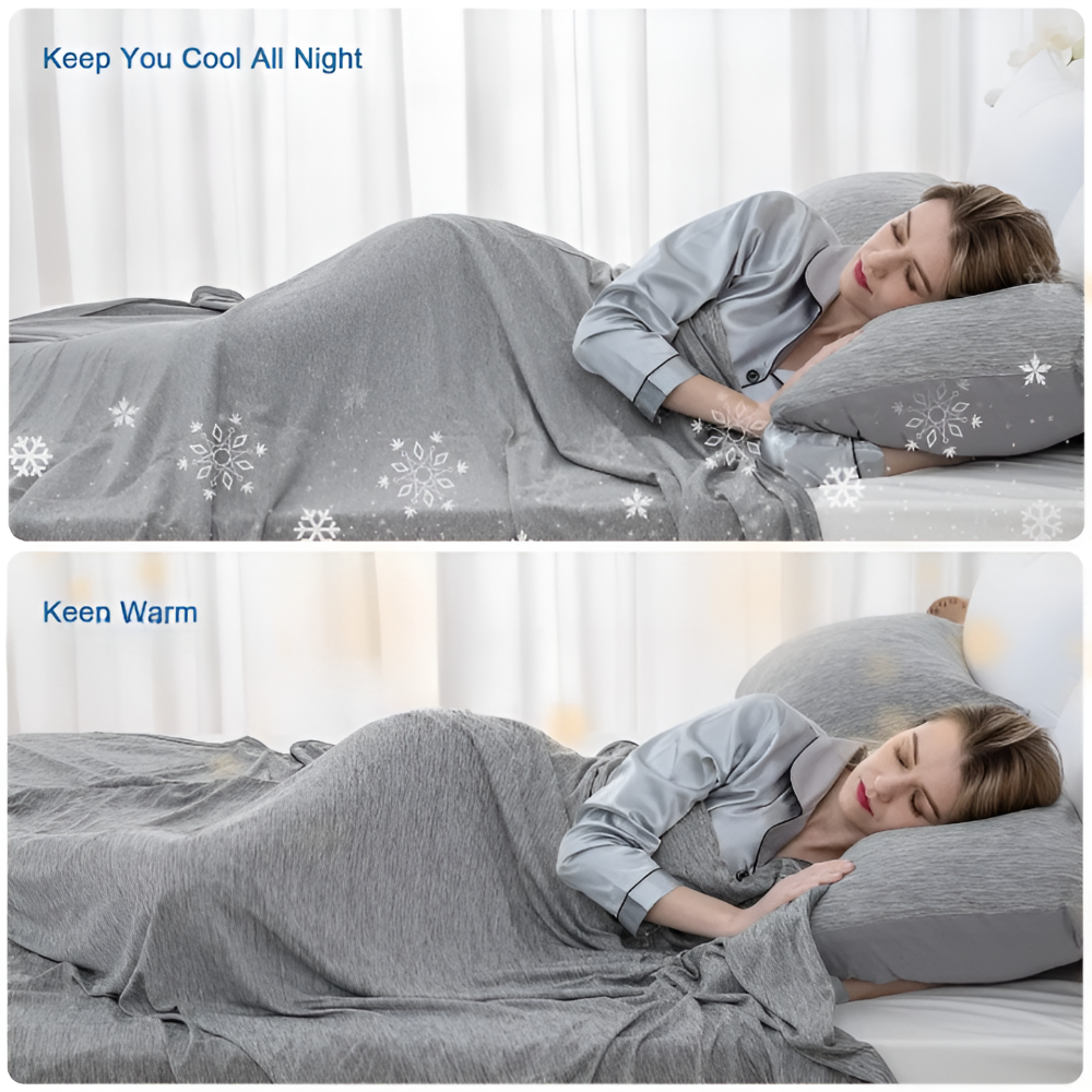 Cooling blanket – Soft cotton blend – Best cooling blanket for hot sleepers – Breathable summer throw 4