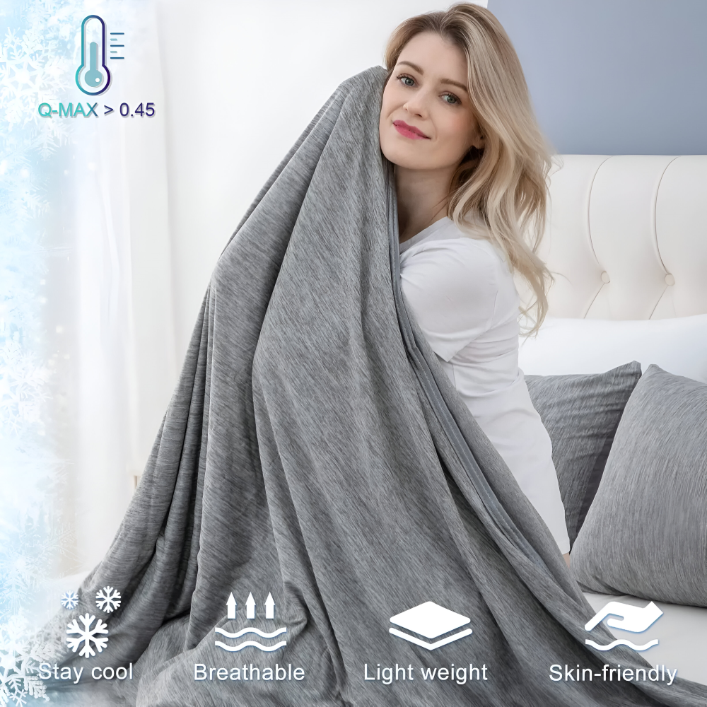 Cooling blanket – Soft cotton blend – Best cooling blanket for hot sleepers – Breathable summer throw 5