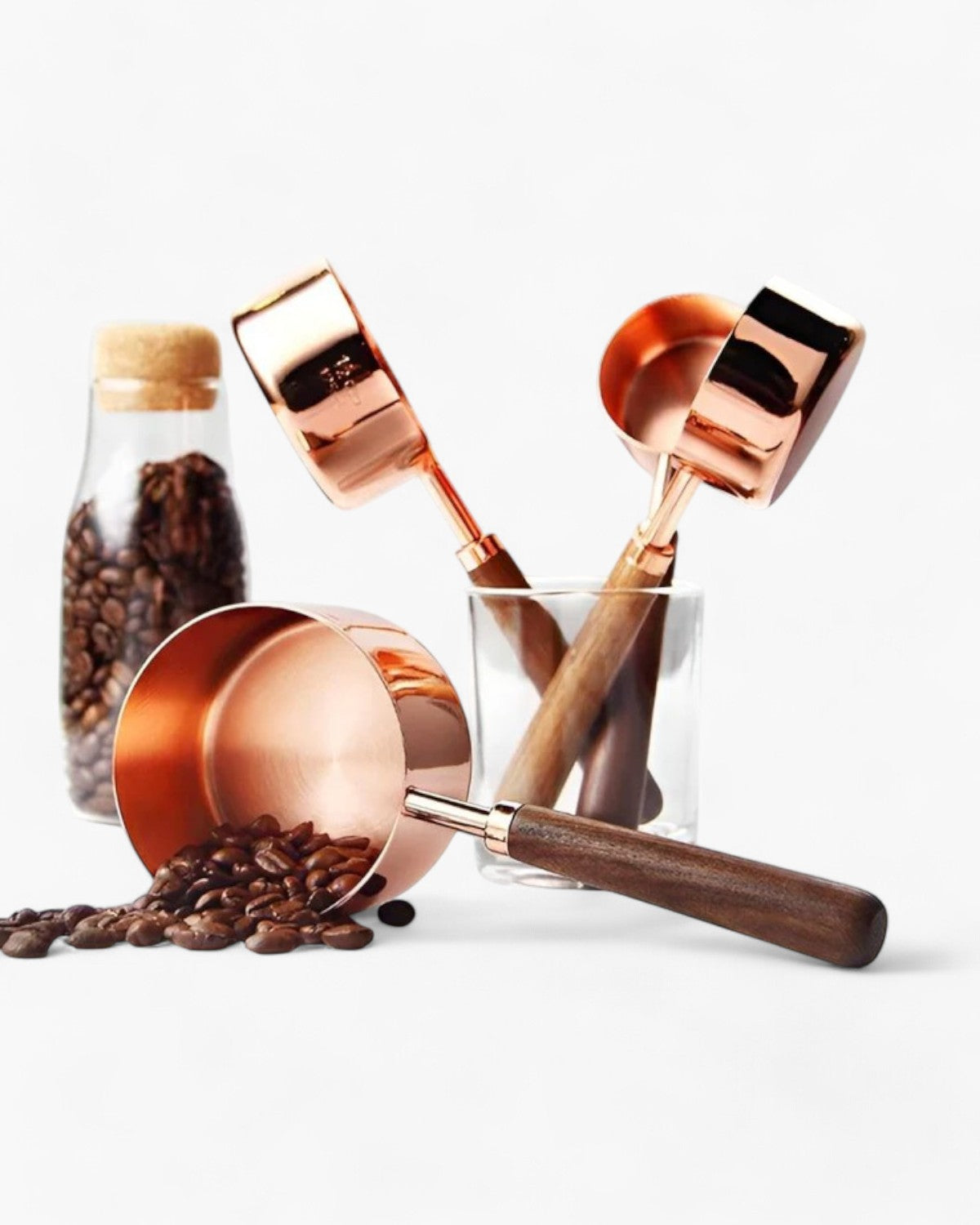 Copper Measuring Cups and Spoons – Polished Finish – Durable Kitchen Essential – Stylish Cooking Tool 2