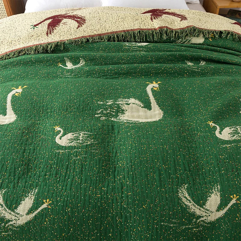 Cotton blanket – Soft muslin – Natural finish – Lightweight summer throw for double beds 3