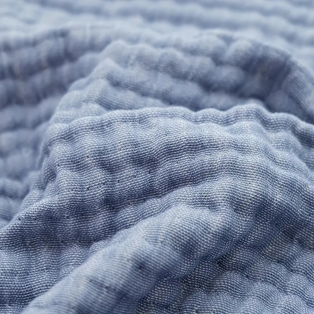 Cotton gauze blanket – Soft-washed fabric – Lightweight summer throw – Elegant fringe design – Cozy home accessory 6