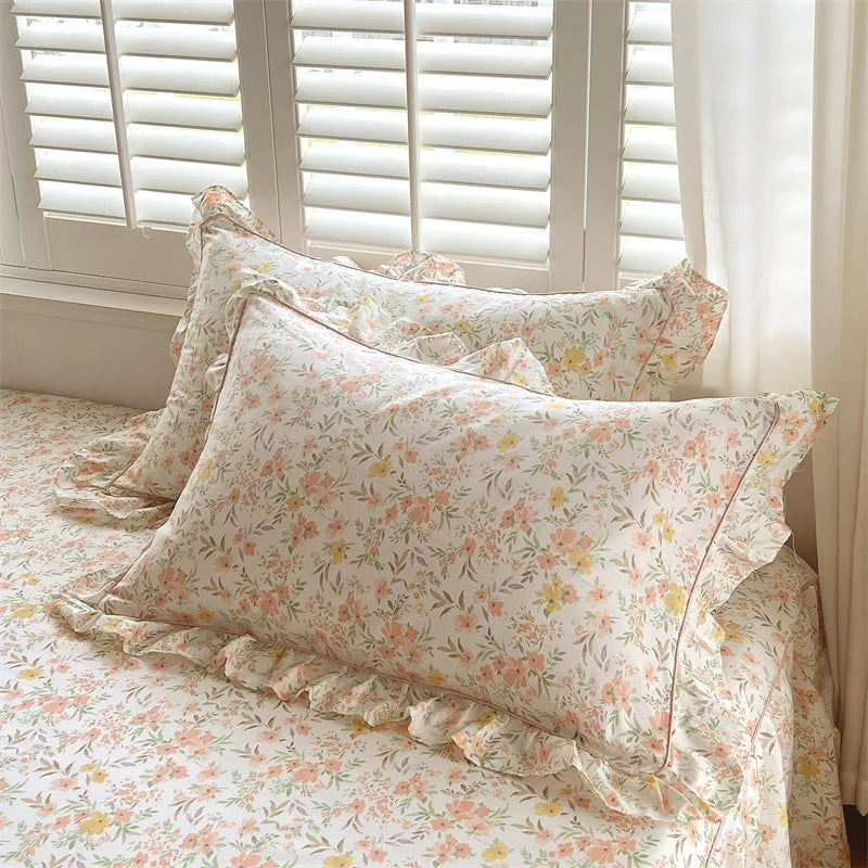 Cotton pillow cases – Floral design – Standard pillow size – Soft and breathable bedding accessory 13