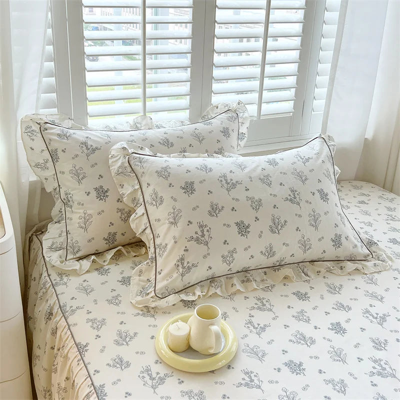 Cotton pillow cases – Floral design – Standard pillow size – Soft and breathable bedding accessory 14