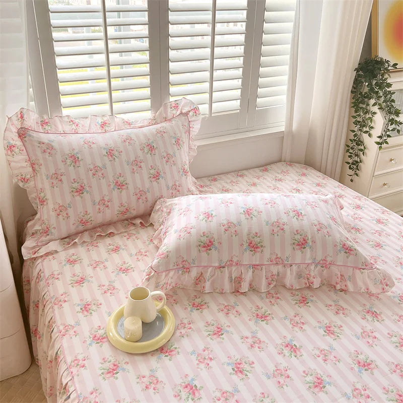 Cotton pillow cases – Floral design – Standard pillow size – Soft and breathable bedding accessory 2