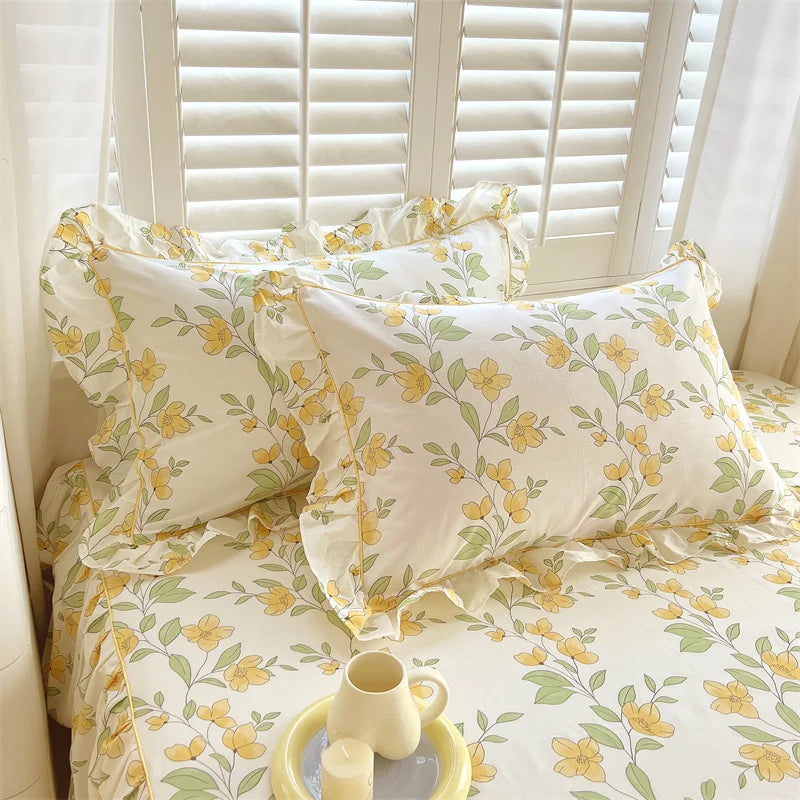 Cotton pillow cases – Floral design – Standard pillow size – Soft and breathable bedding accessory 7