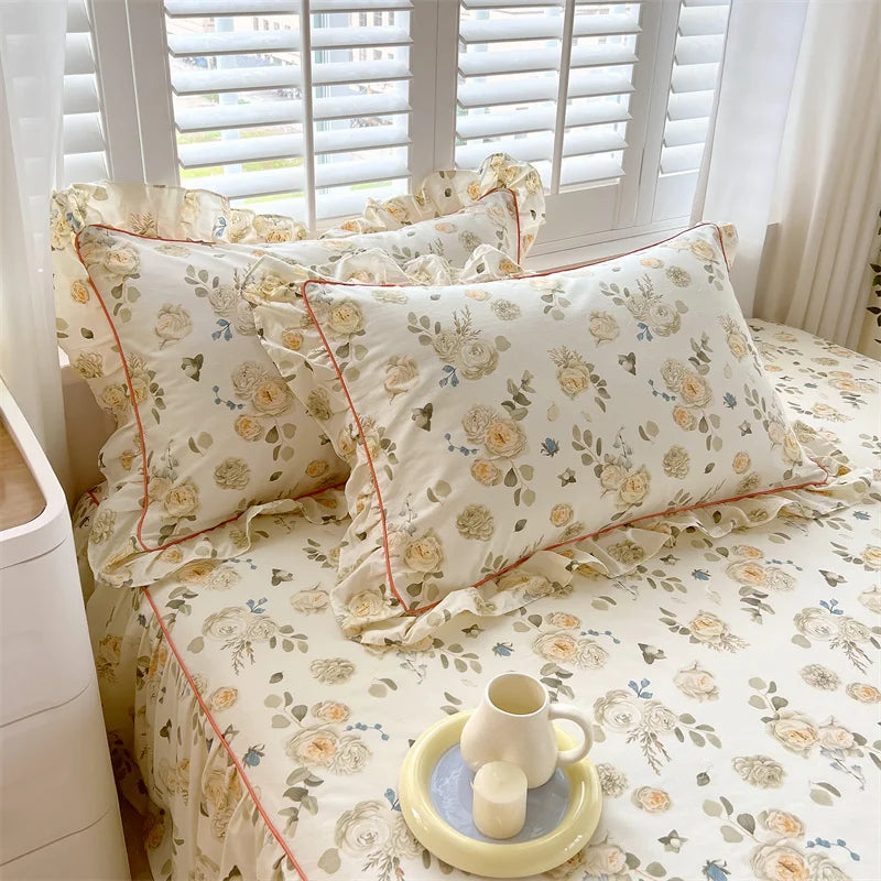 Cotton pillow cases – Floral design – Standard pillow size – Soft and breathable bedding accessory 8