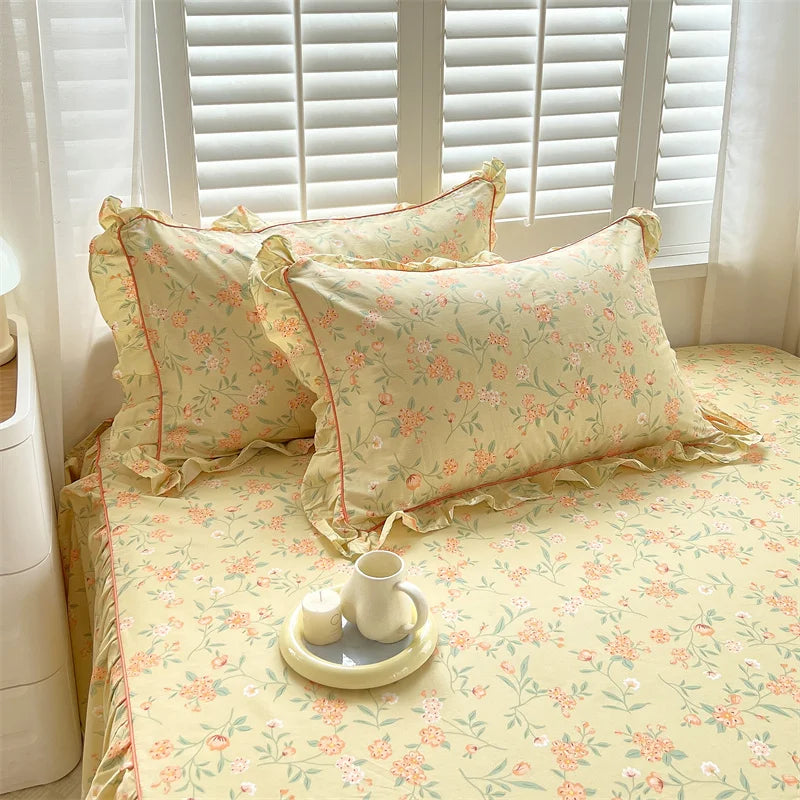 Cotton pillow cases – Floral design – Standard pillow size – Soft and breathable bedding accessory 9