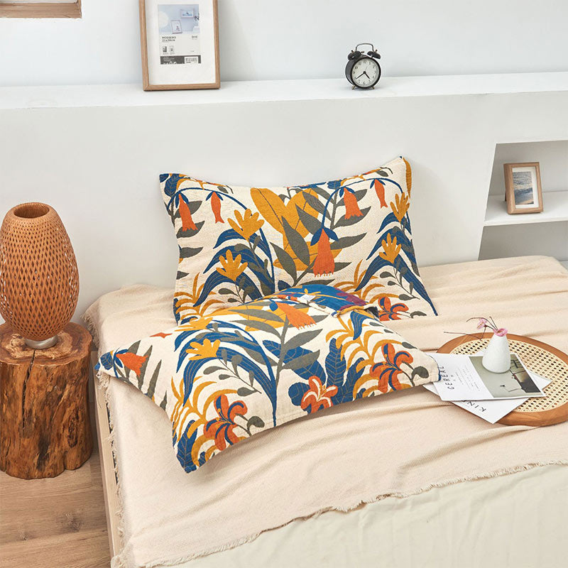 Cotton pillow cover – Soft flower print – Breathable and skin-friendly – 20.5 x 29.5 in – 2-pack 2
