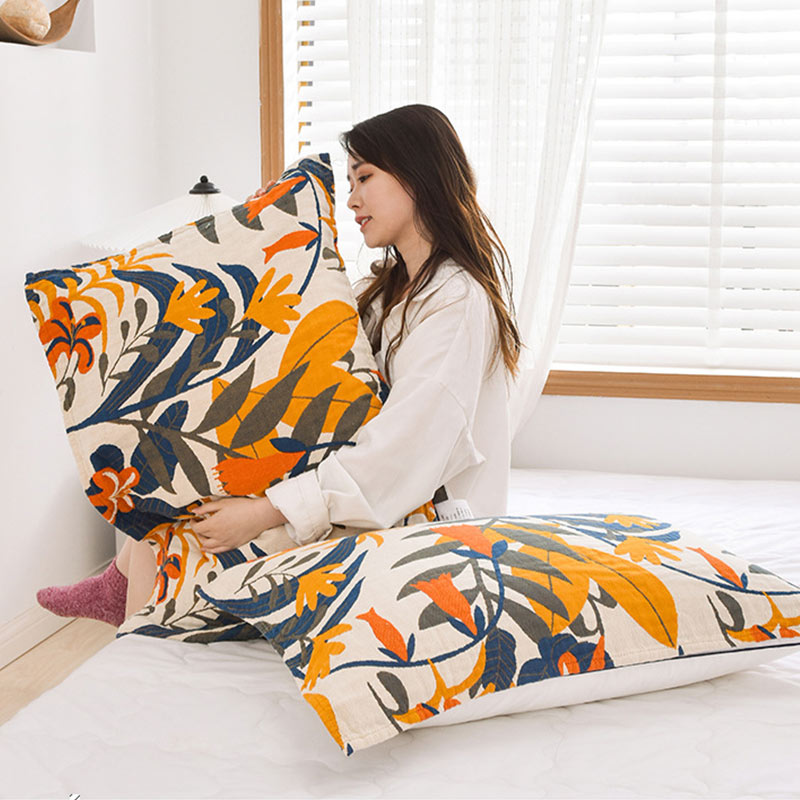 Cotton pillow cover – Soft flower print – Breathable and skin-friendly – 20.5 x 29.5 in – 2-pack 4