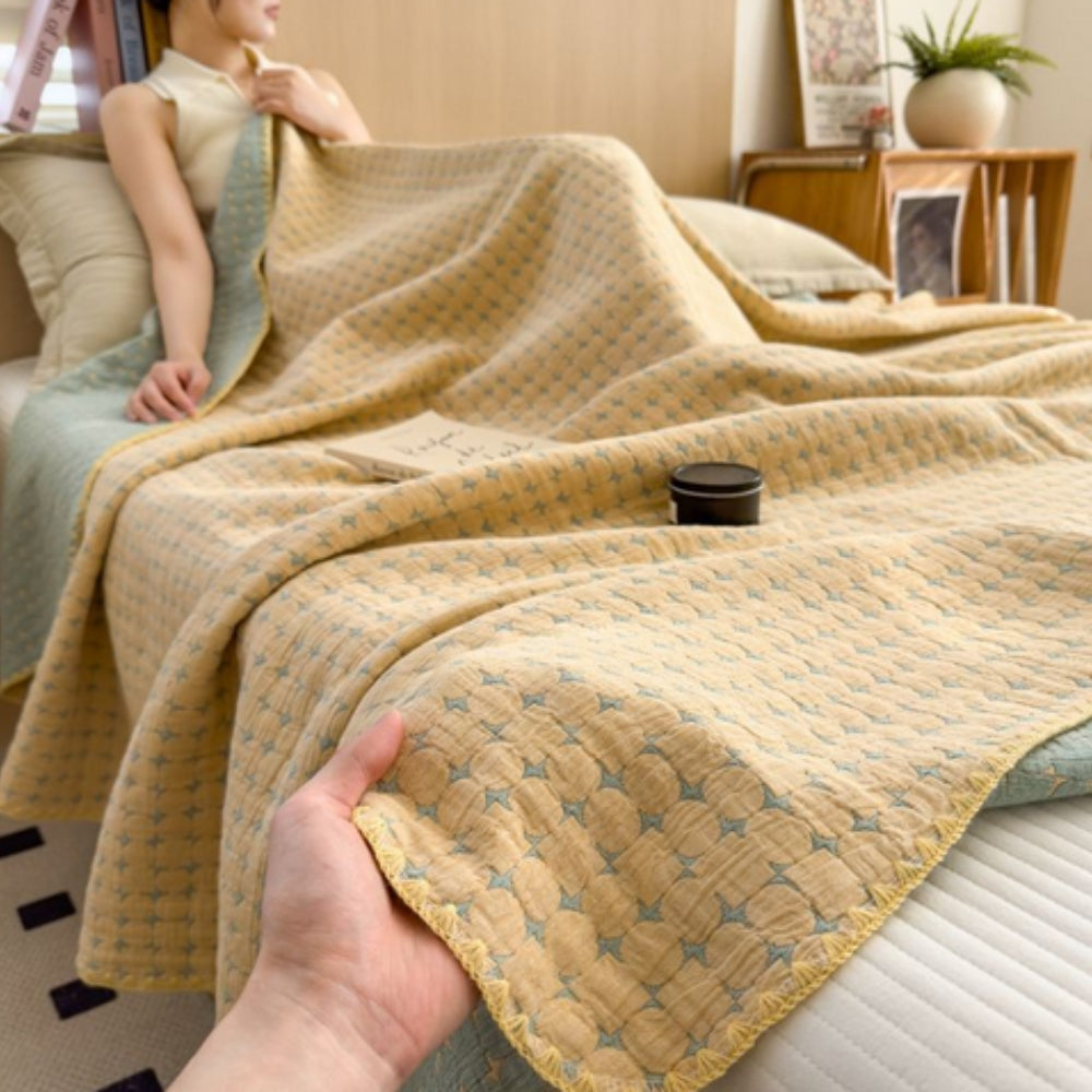 Cotton quilt – Lightweight gauze – Reversible jacquard design – Year-round comfort 5