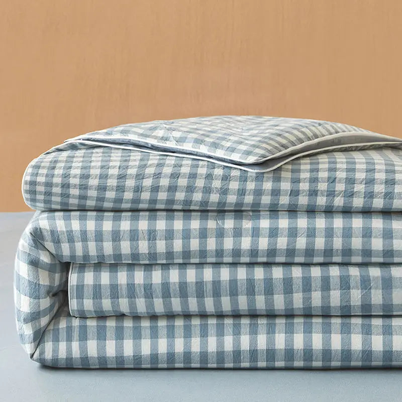 Cotton quilt – Soft washed fabric – Japanese style – Lightweight summer bedding for bedroom or dorm – Twin size 2