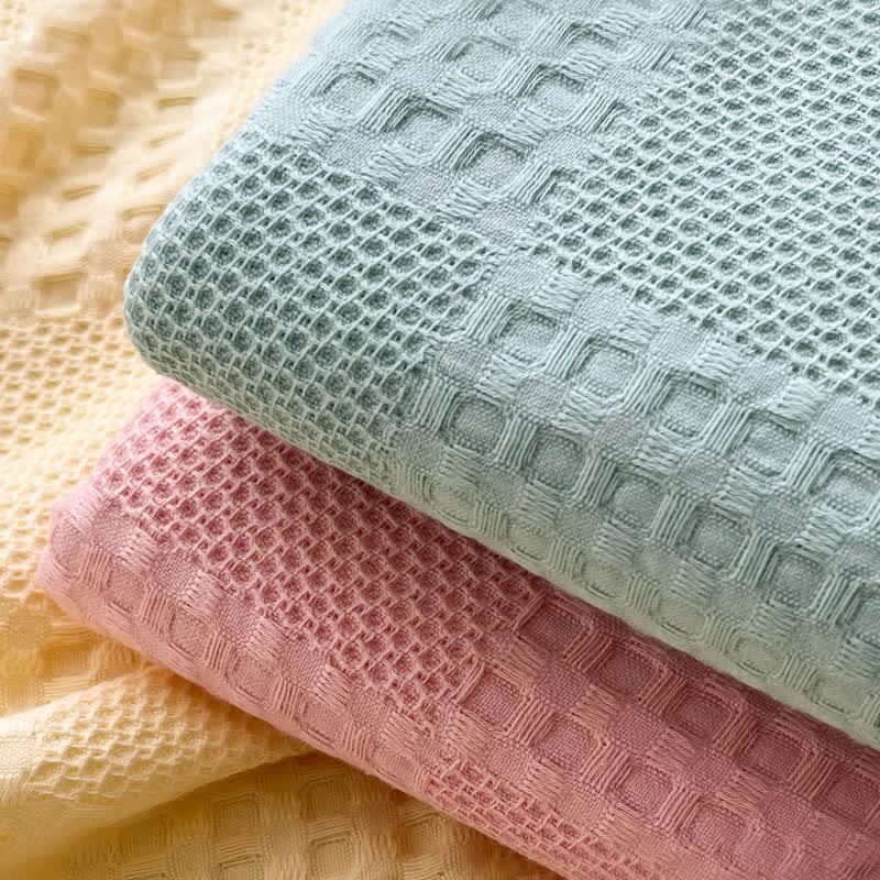 Cotton quilt – Waffle texture – Lightweight summer blanket – Soft and breathable 5