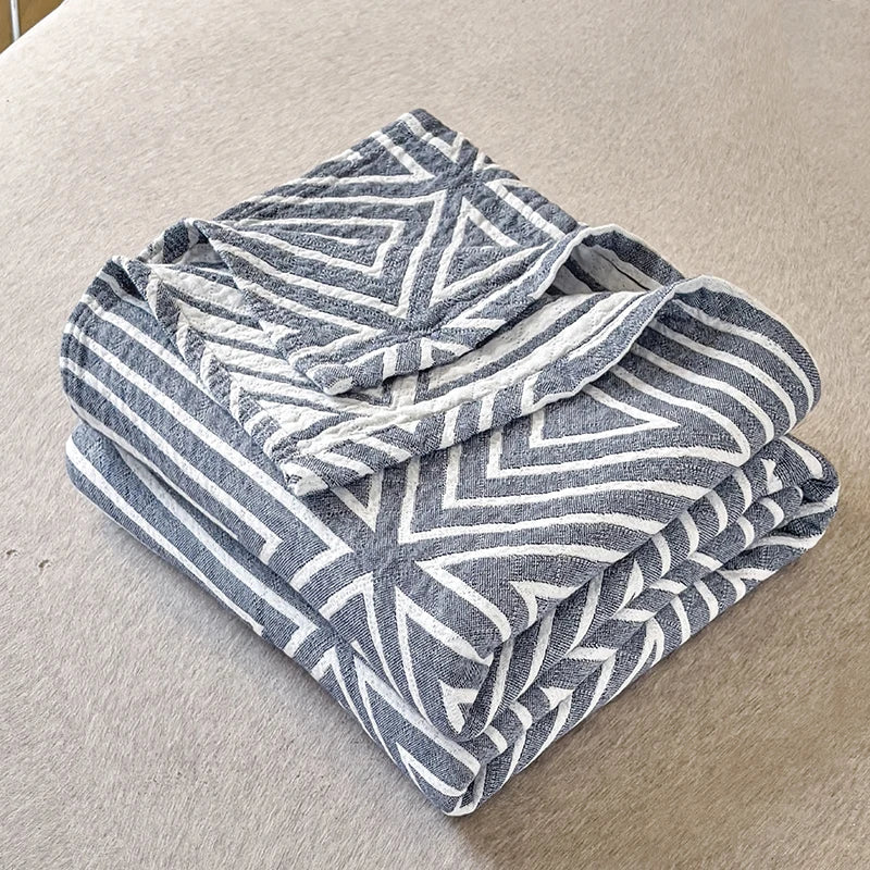 Cotton summer quilt – Japanese washed cotton – Lightweight and breathable – 59 x 79 in 0