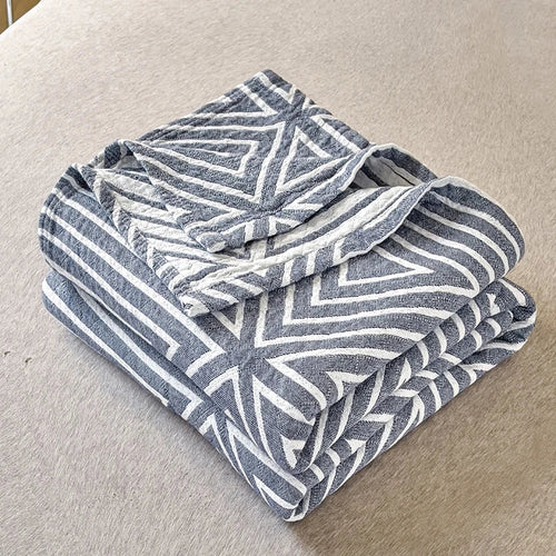 Cotton summer quilt – Japanese washed cotton – Lightweight and breathable – 59 x 79 in 0