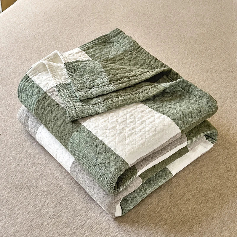 Cotton summer quilt – Japanese washed cotton – Lightweight and breathable – 59 x 79 in 4