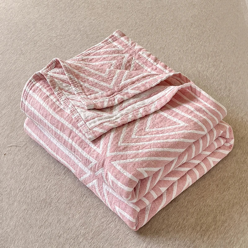 Cotton summer quilt – Japanese washed cotton – Lightweight and breathable – 59 x 79 in 5