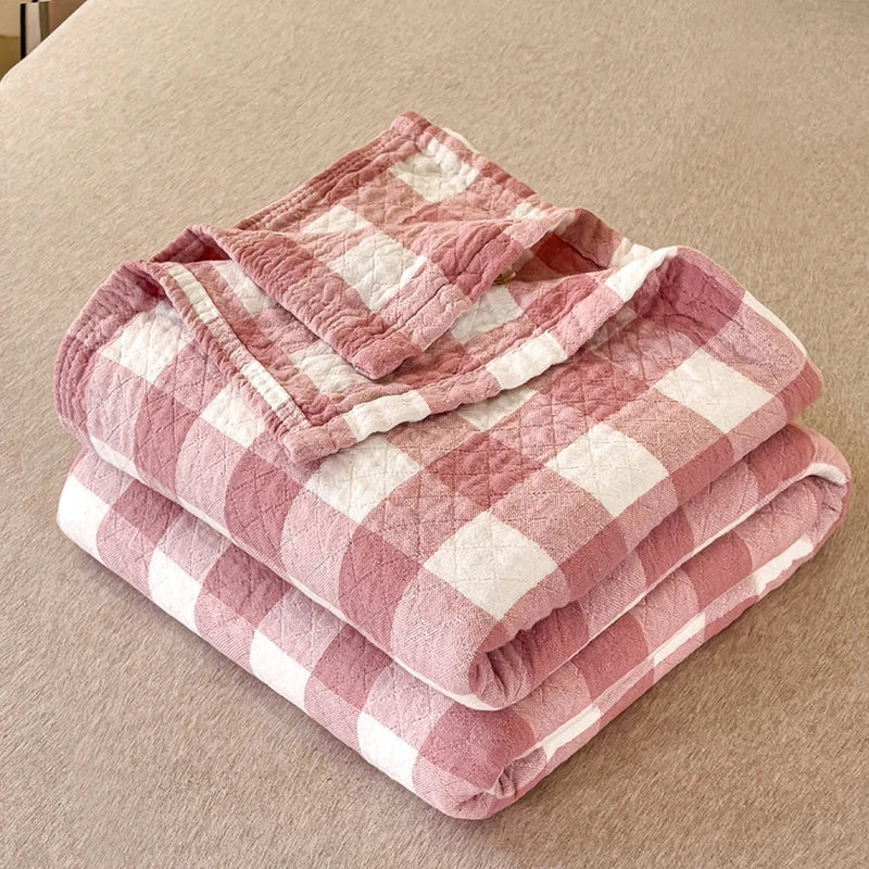 Cotton summer quilt – Japanese washed cotton – Lightweight and breathable – 59 x 79 in 7