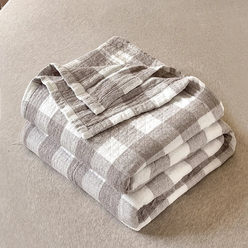 Cotton summer quilt – Japanese washed cotton – Lightweight and breathable – 59 x 79 in 8