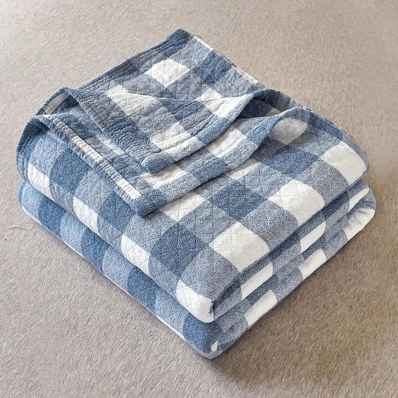 Cotton summer quilt – Japanese washed cotton – Lightweight and breathable – 59 x 79 in 9